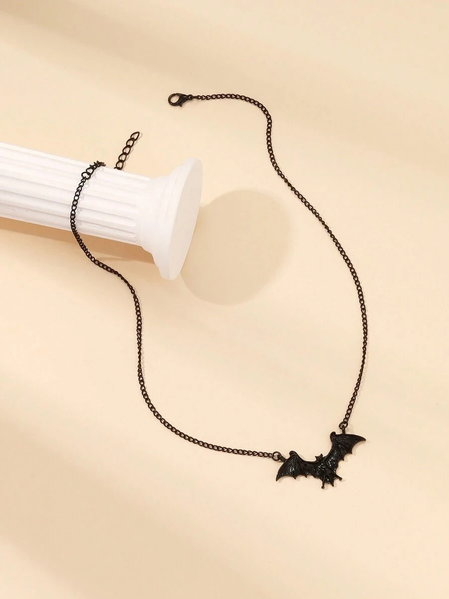 1pc Floral Alloy Beaded Necklace Casual Vintage Women Daily Jewelry