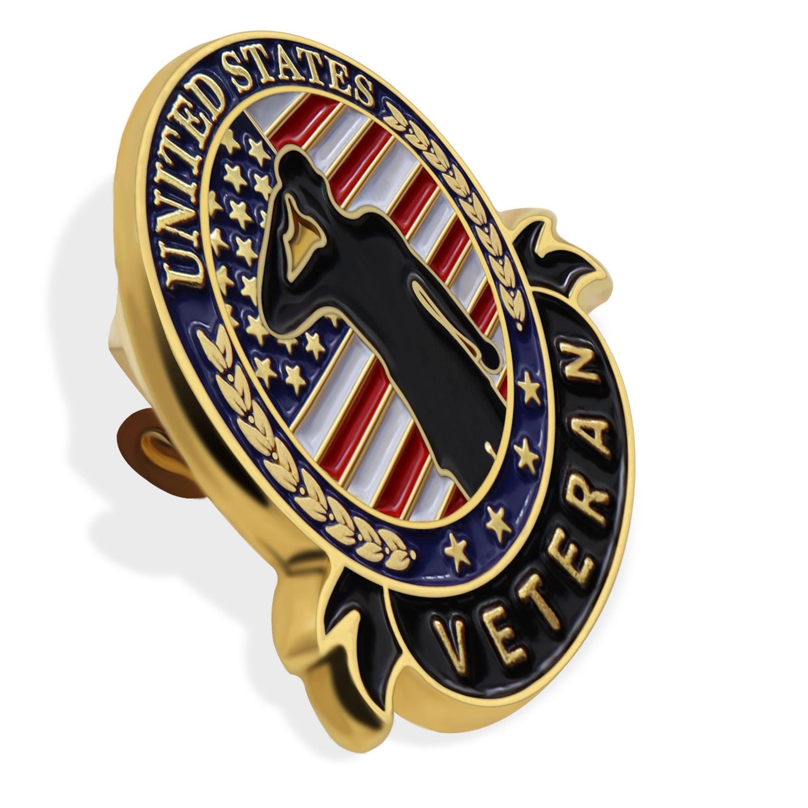50 Pcs US Veteran Day Pins – Female/Male Soldier Patriotic American Flag Pins…