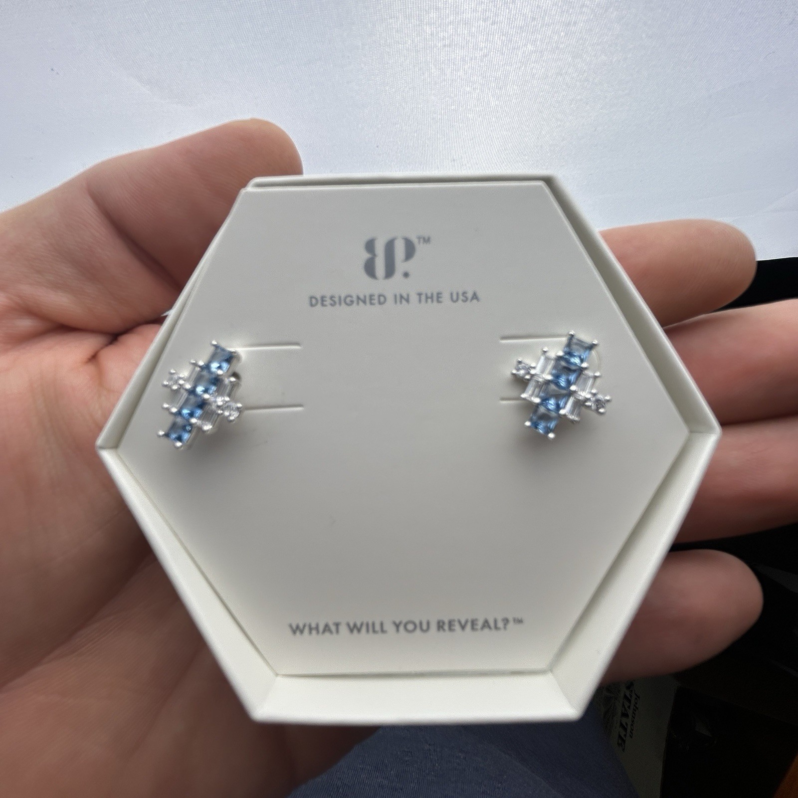 Bomb Party Lab Blue Zircon Stud Earrings RBP5936 Spinel .925 Sterling Silver