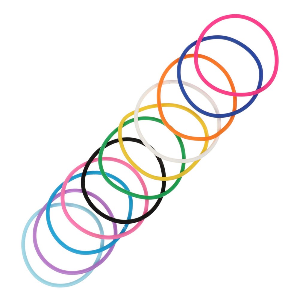 2 PCS Wristbands Silicone Colorful Adjustable Jelly Bracelets Elastic