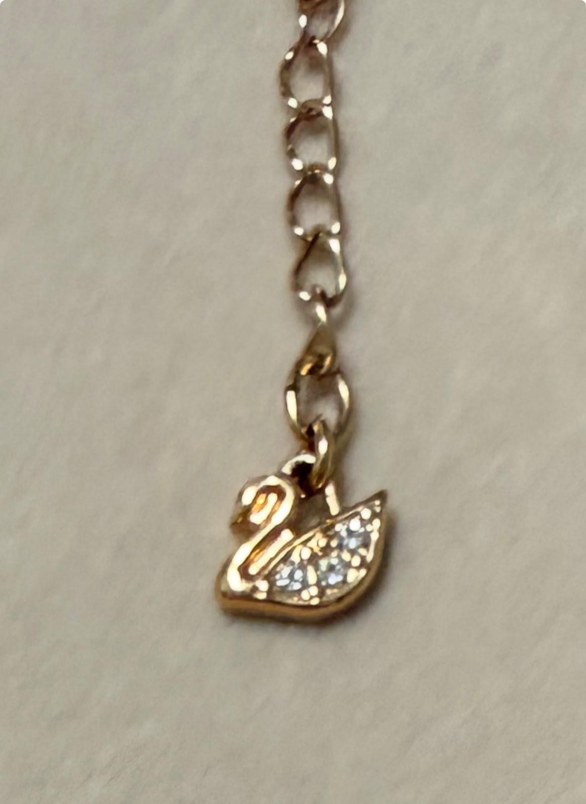 NEW Swarovski Crystal Feather Y Necklace Black Crystal Rose Gold Tone 5495299