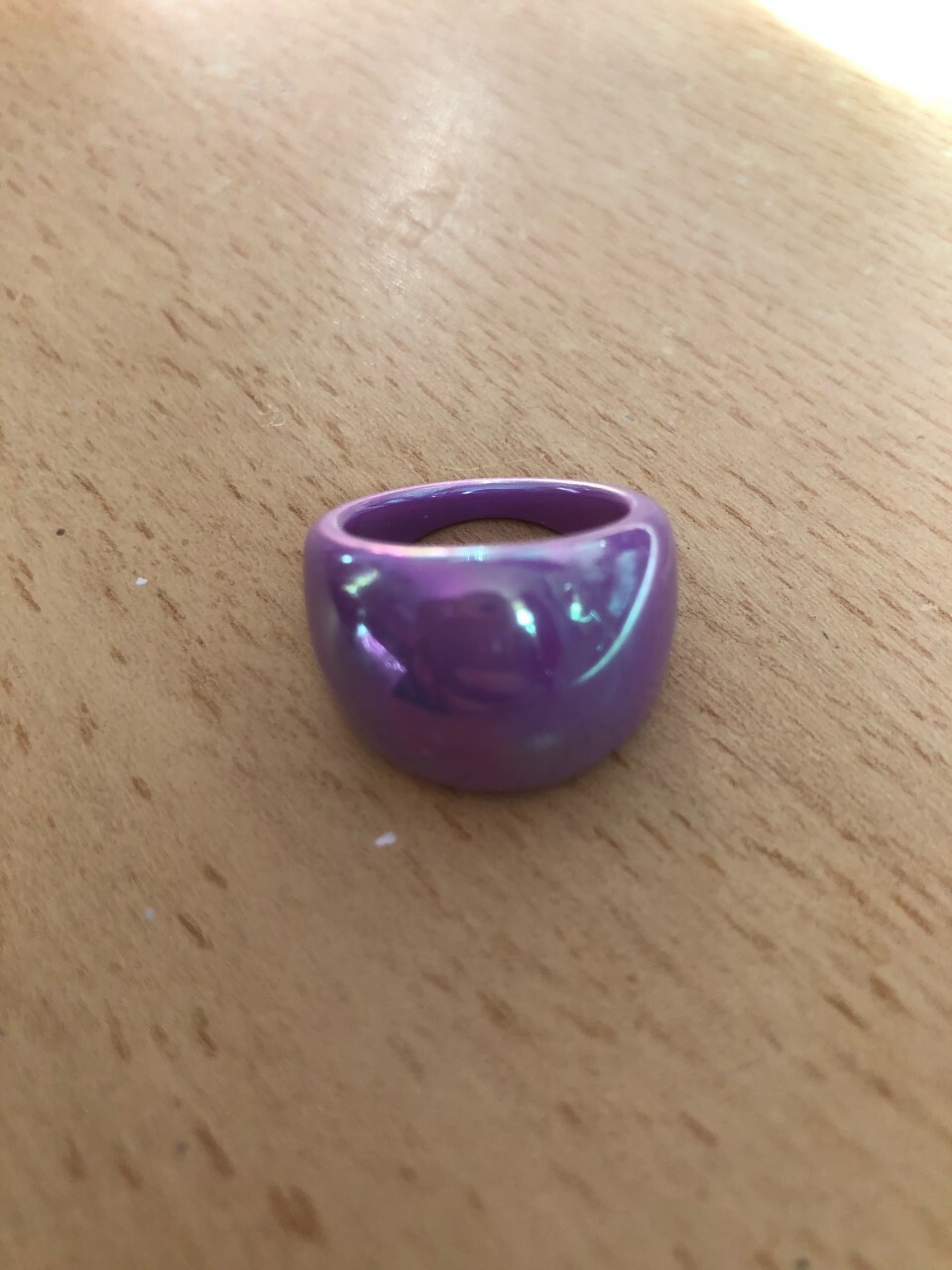 Glossy Bright Coloured Dome Plastic Resin Acrylic Ring – Retro 80’s – NEW