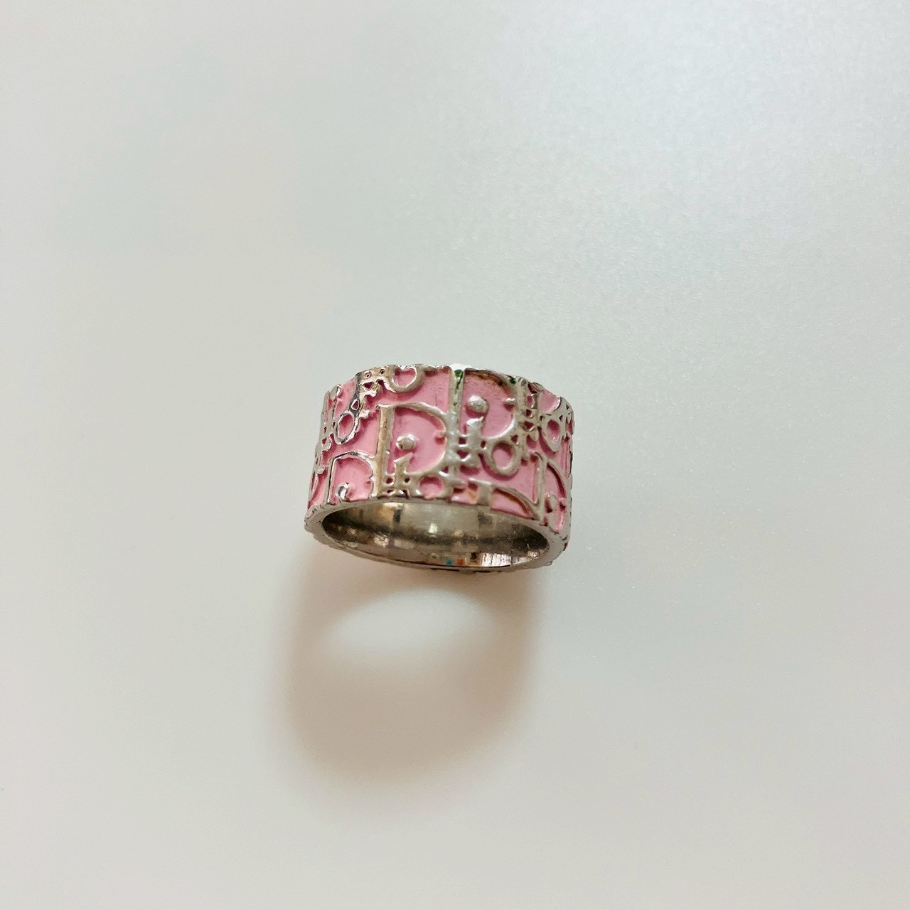 Christian Dior Trotter Pink Silver Ring Japan Import Size 5 US