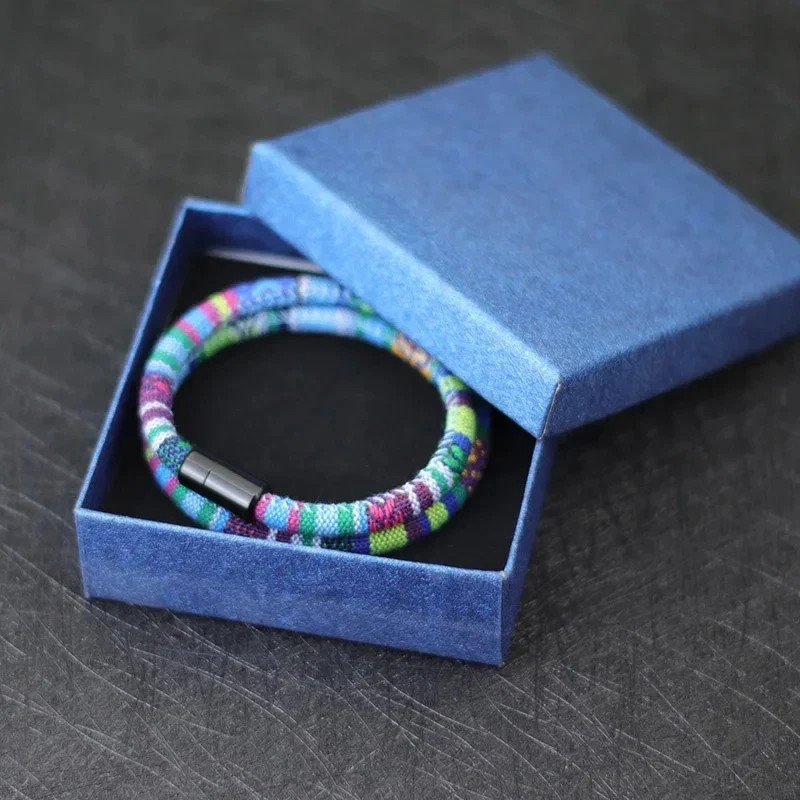 Men s Boho Rope Magnetic Bracelet Beach Surf Braided Bracelet Pulsera Gift