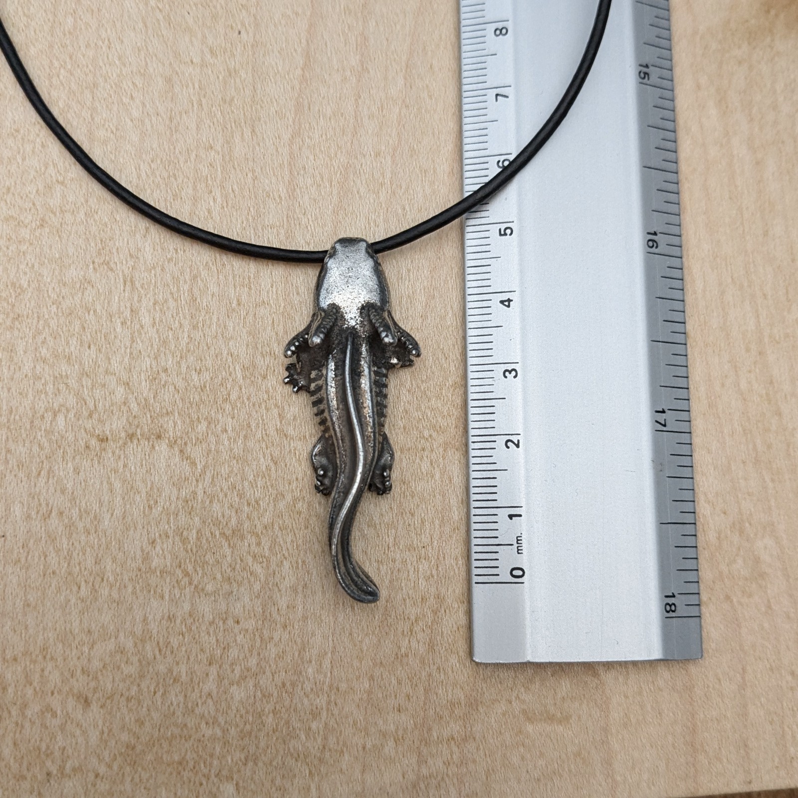 Axolotl Necklace – Pewter Salamander Pendant