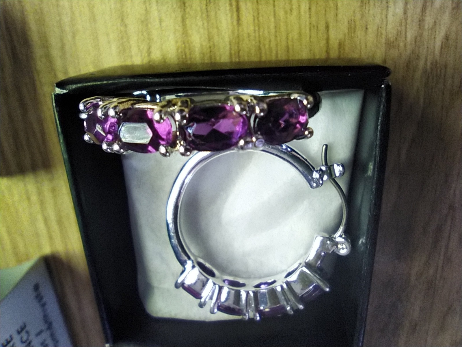 Avon Necklace FEBRUARY BIRTHSTONE SET 20 in necklace and hoop earrings