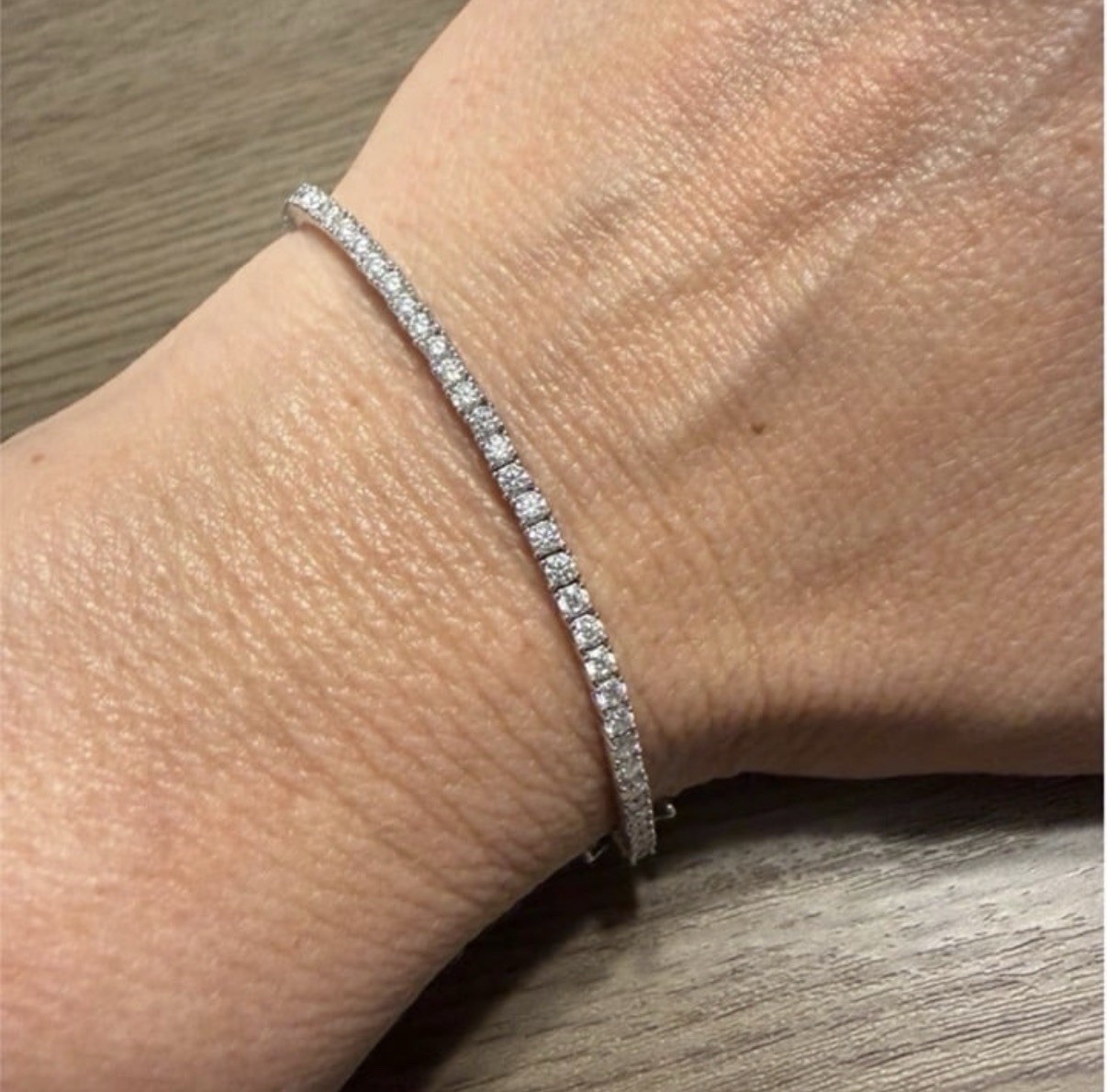 2mm Moissanite 925 Sterling Silver Tennis Bracelet – 6.5”