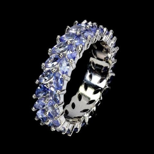 Ladies Violet Tanzanite Eternity Ring, Size 6.5 Auction