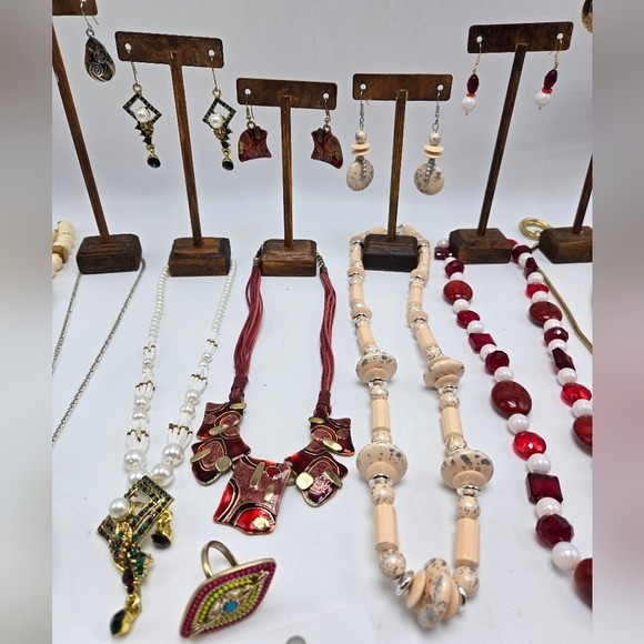 Lot of 13 Jewelry Sets Necklace Earrings Rings Bracelet Silver Gold Demi Parure