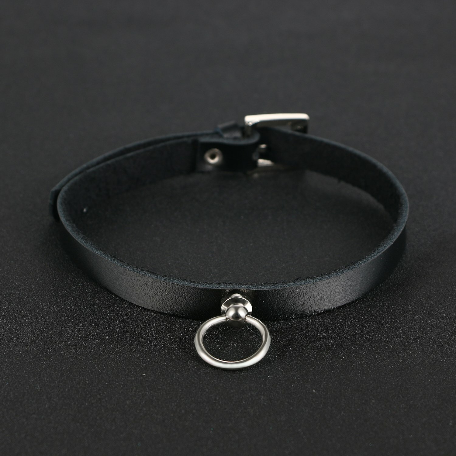 Women’s Leather Collar Choker Punk Gothic Adjustable Necklace Clasp Girl Lady