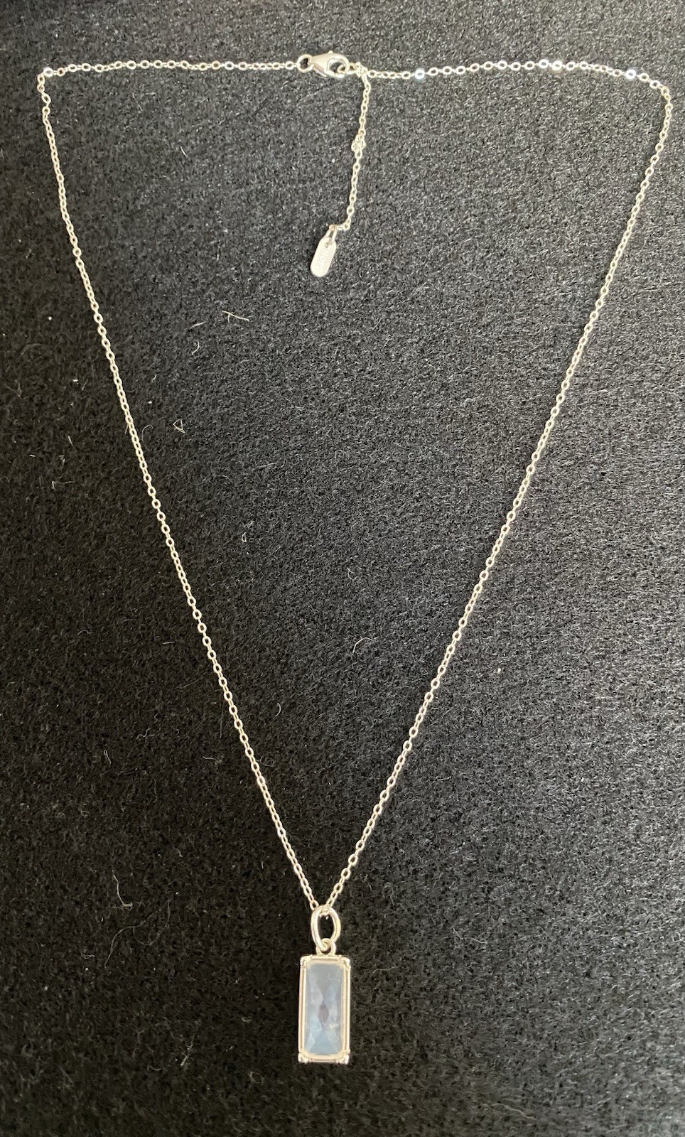 Rainbow Moonstone Sterling Silver Hope Necklace