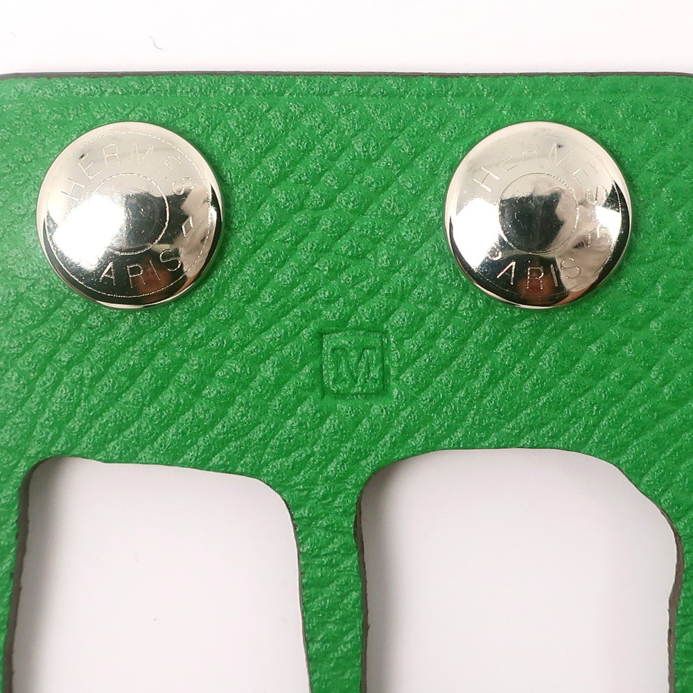 Hermes Bangle Petit Ash Ecaille Togo Green Ladies Jewelry