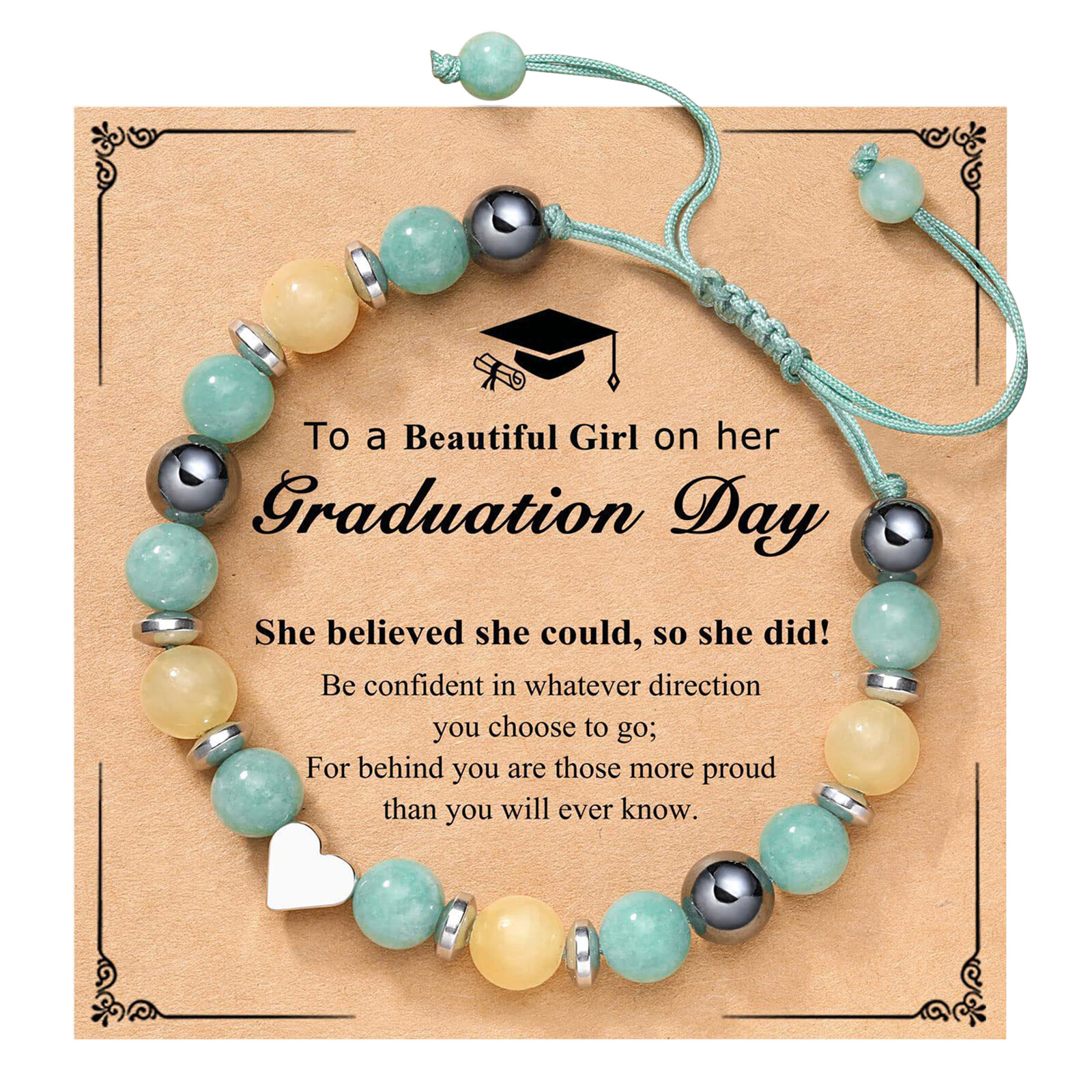 To My Daughter Granddaughter Bracelet Birthday Graduation Xmas Gifts for Girls