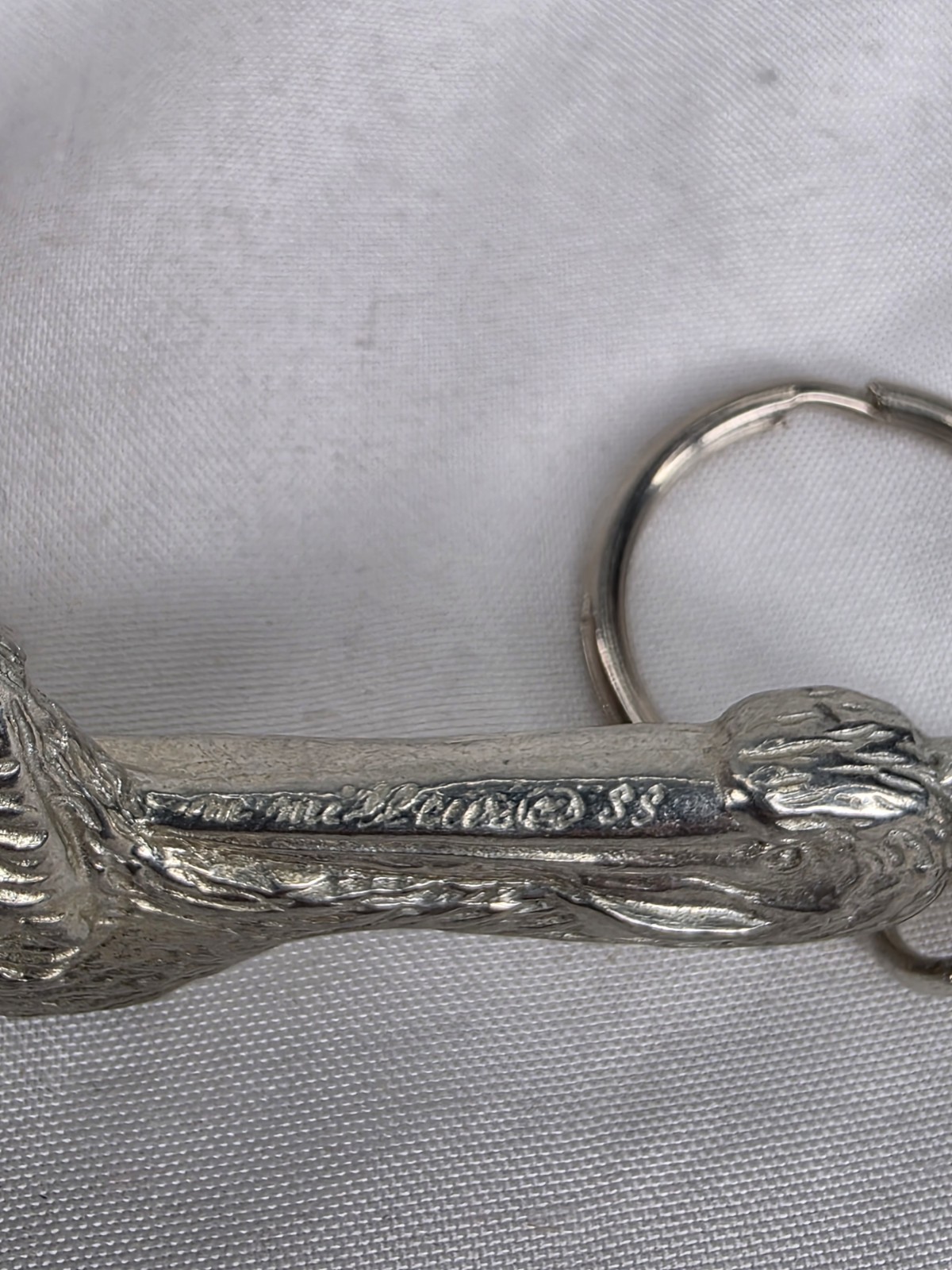 Vintage Maurice Milleur Pewter Standing Pelican Pendent Signed 1988