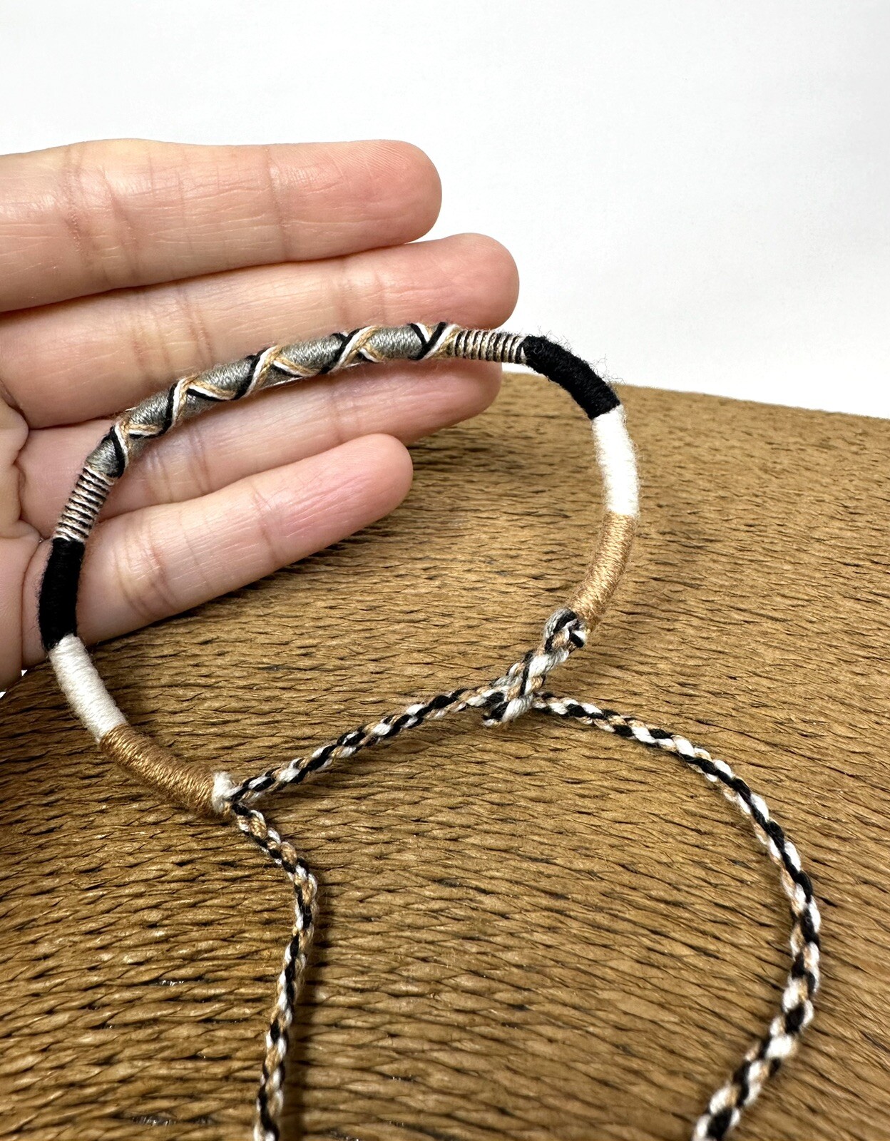 Adjustable Earthy Colors Braided Bracelet | Unisex Boho Style | Cotton Cord 6″-9