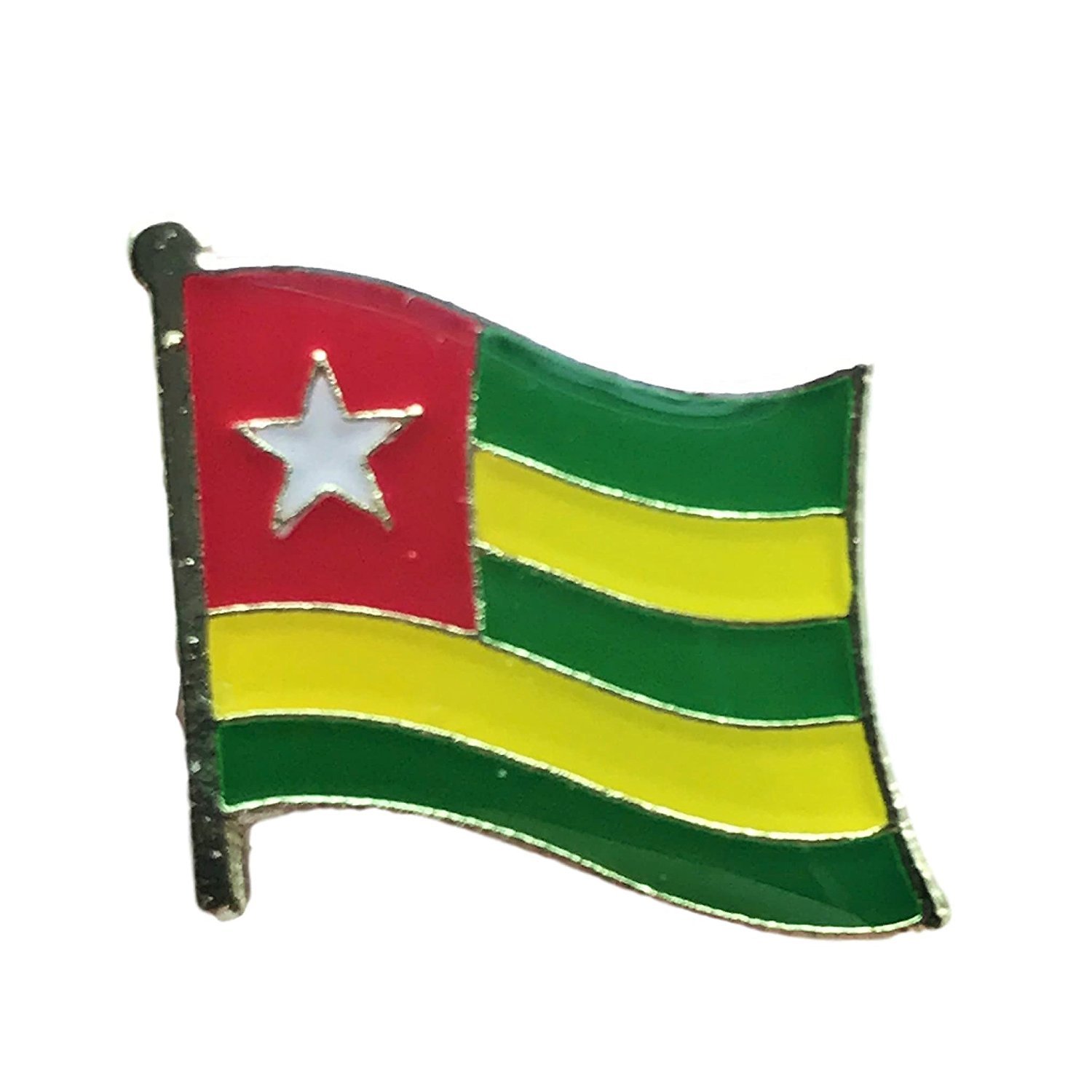 Wholesale Pack of 50 Togo Country Flag Bike Hat Cap lapel Pin