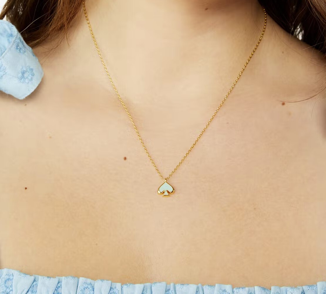 Kate Spade Everyday Spade Enamel Mini Pendant O0RU3073 NWT