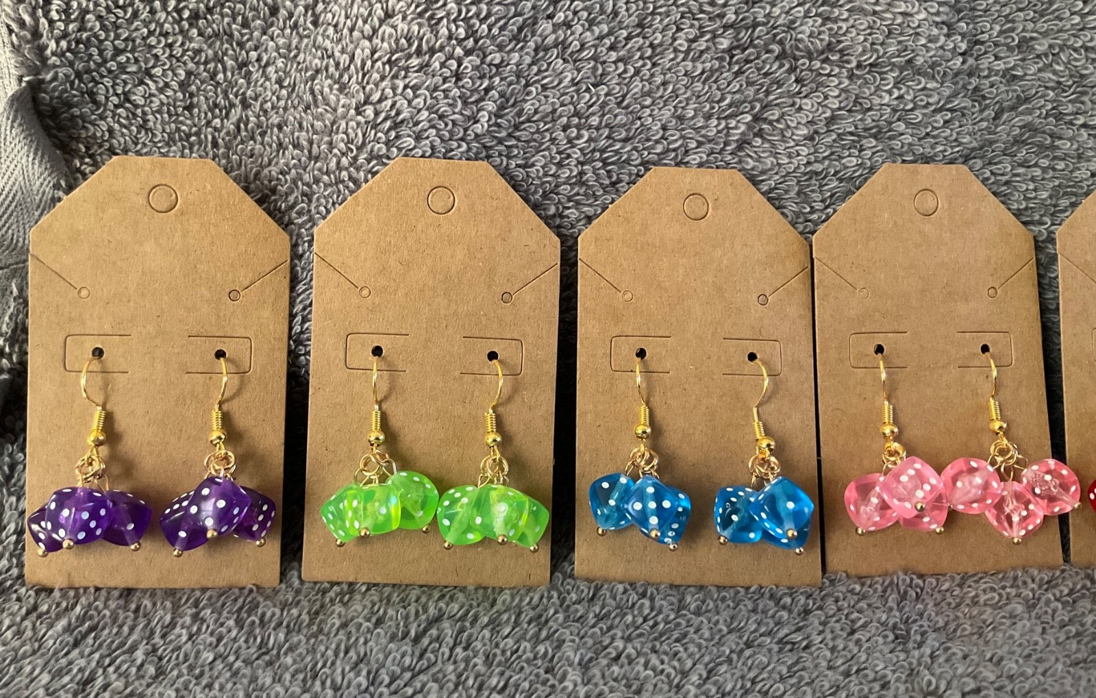 Bunco Dice Mini Dice Three Dice Earrings