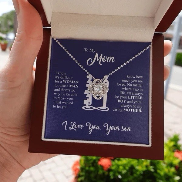 to my mom Love Knot Necklace Meaningful gift mother’s day birthday Christmas