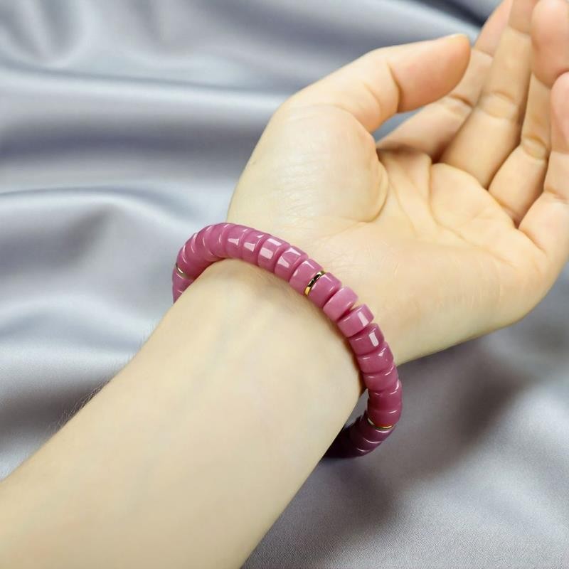 Girl Grandma Mother Lady Women Jade Beads Bracelet Jewelry Family Gift Box DD176