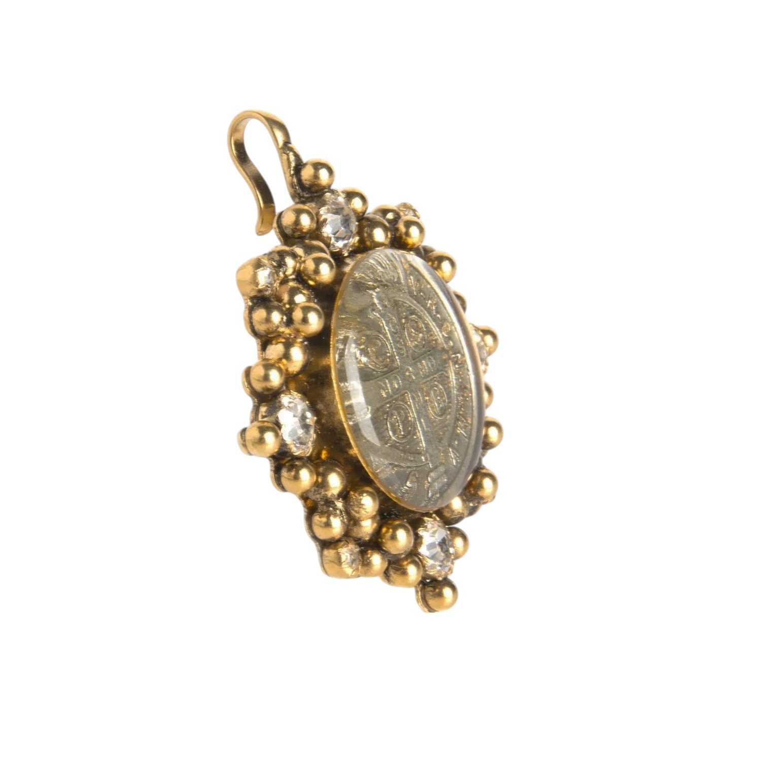 VIRGINS SAINTS & ANGELS VSA Cloister San Benito Medallion in Gold