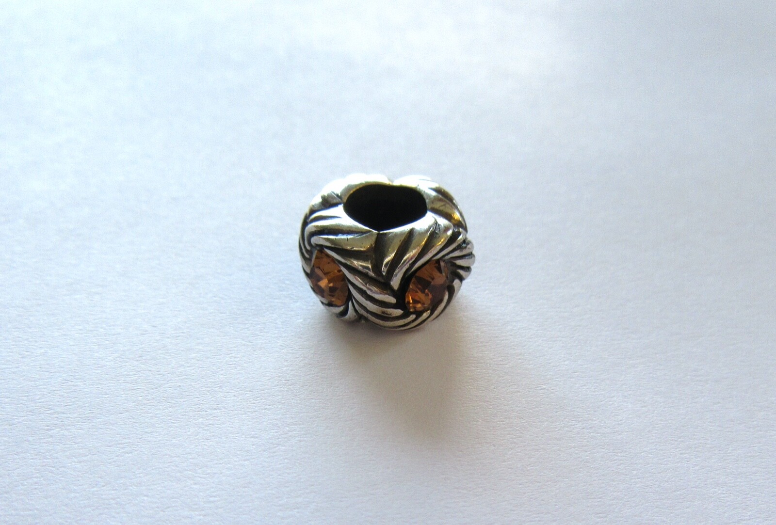 Brighton Razzle Dazzle Spacer Charm -silver color- gold color crystals