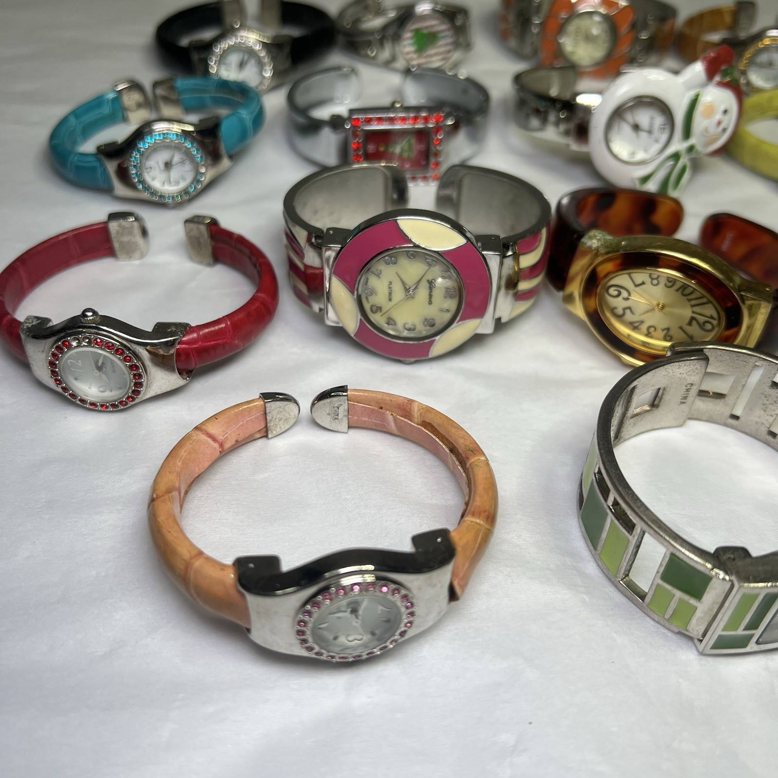 Watches Jewelry Lot Rhinestone Some Vintage Costume Mixed Materials Estate