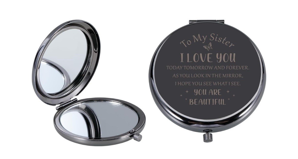 Sisters Gifts from Sister Compact Mirror for Women Birthday Gifts for Women