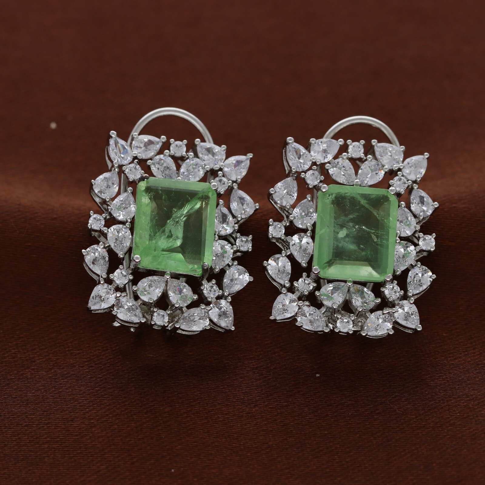 Luxurious Cubic Zirconia for Earrings with Brilliant CZ Accents