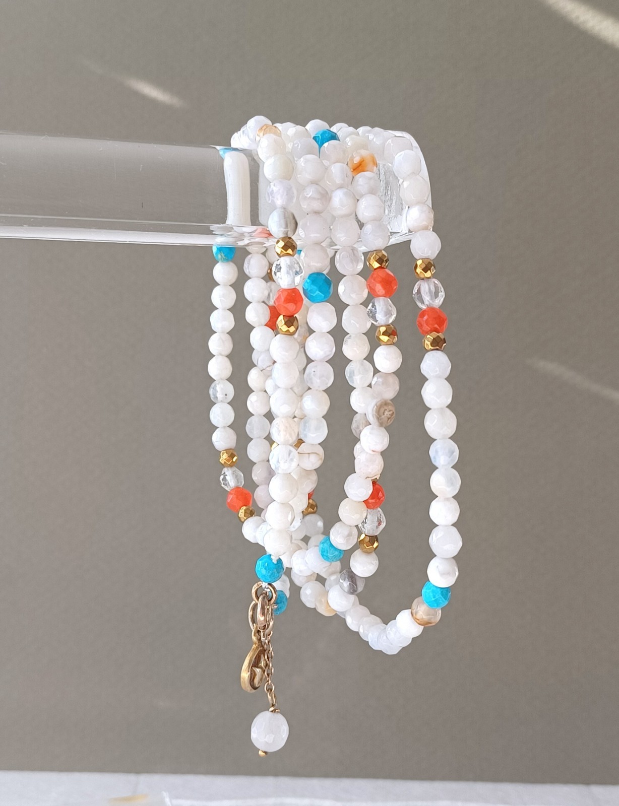 New mixed stone with 925 sterling silver 2 style wear necklace or bracelet