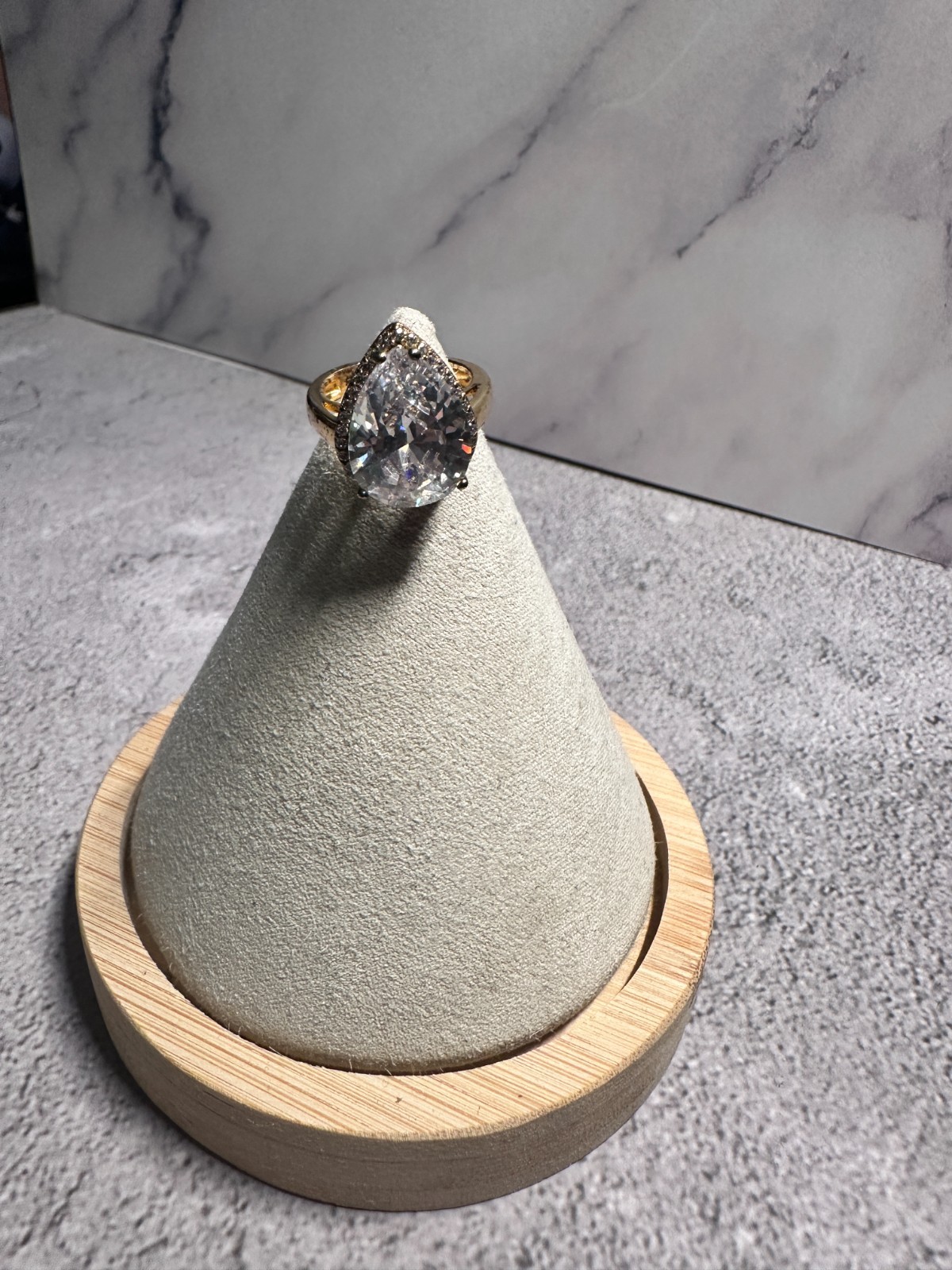 Vintage 925 DK Signed CZ Sterling Silver Ring – Size 66