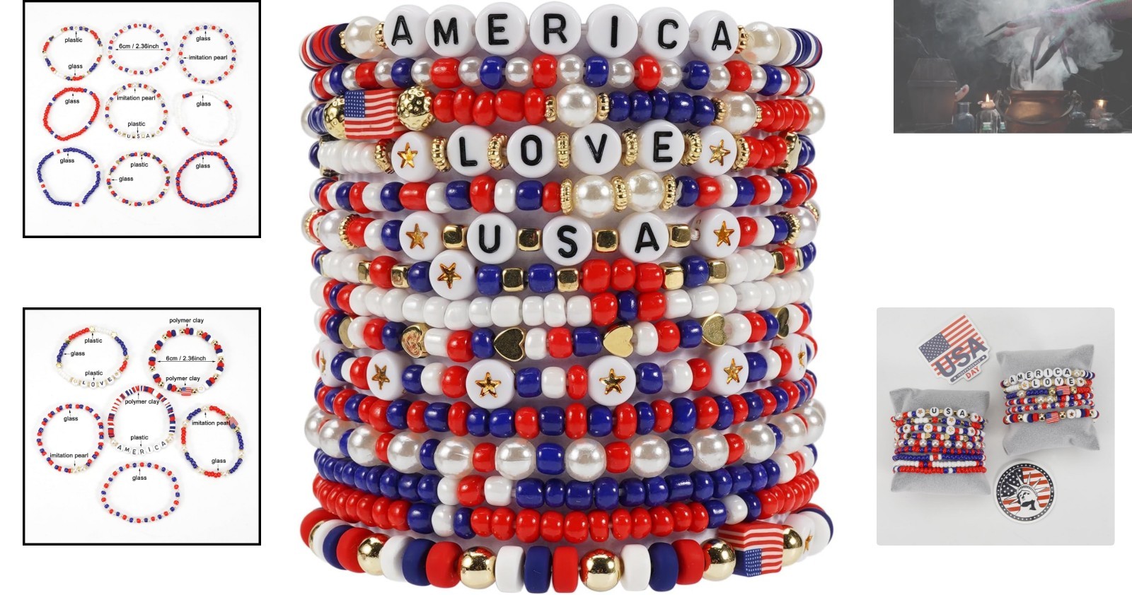 Versatile American Spirit Bracelet – Red, White & Blue Beads for All Occasions