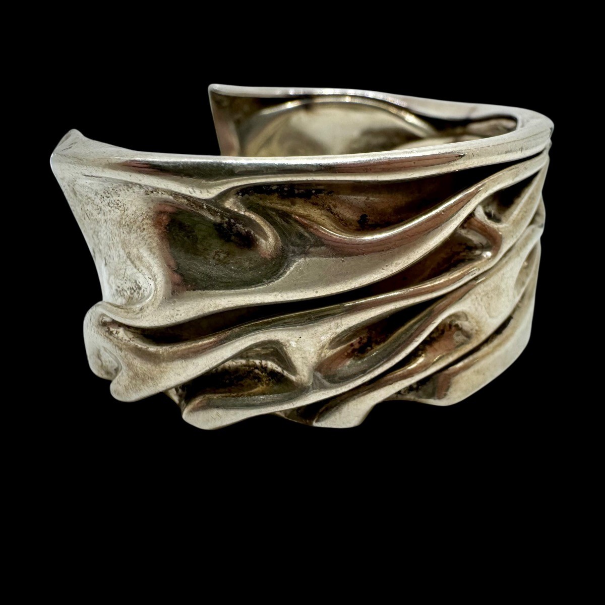 Sterling Silver 925 6″ Thick Cuff Bangle Bracelet – 30G! (CMP122430)