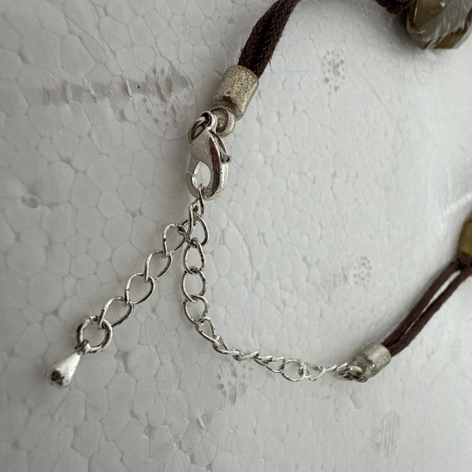 Retro Bohemian Necklace Brown Beaded Tan Earth Style