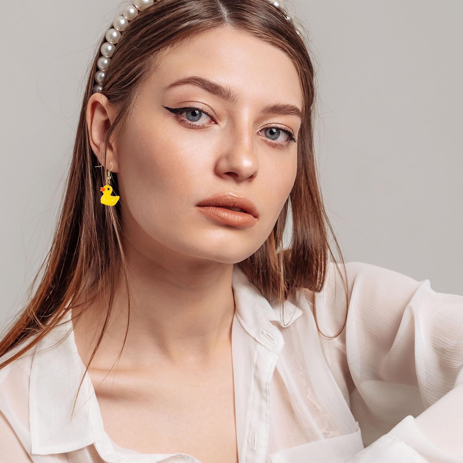 Yellow Duck Earrings, Cute Duckie Earrings Acrylic Dangle Drop Earrings Perso…