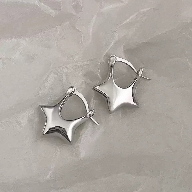 18K Gold Plated Star Huggie Earrings Celestial jewelry 079
