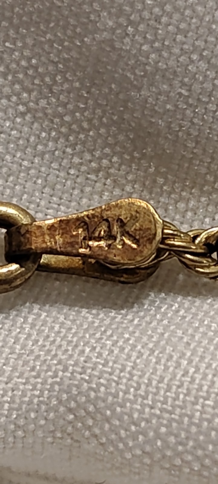 14k Yellow Gold Rope Chain Necklace, Lobster Clasp, No Stone, Metal, Gold Color