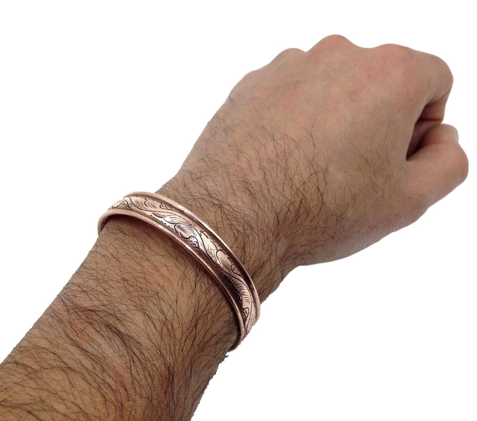 100% Pure Copper Hand Carved Tibetan Healing Bracelet. Unisex, Hand Made. USA