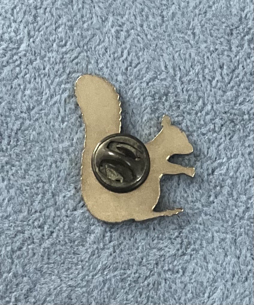 Gold Tone Squirrel Pin Badge /Lapel Pin Brooch, See Description