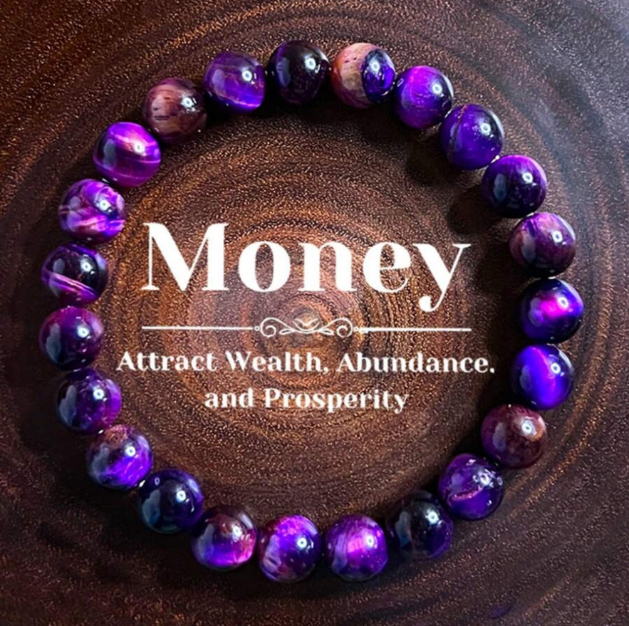 Fashion Natural Stone Crystal Beaded Bracelet Attract Wealth Women Men Jewelry