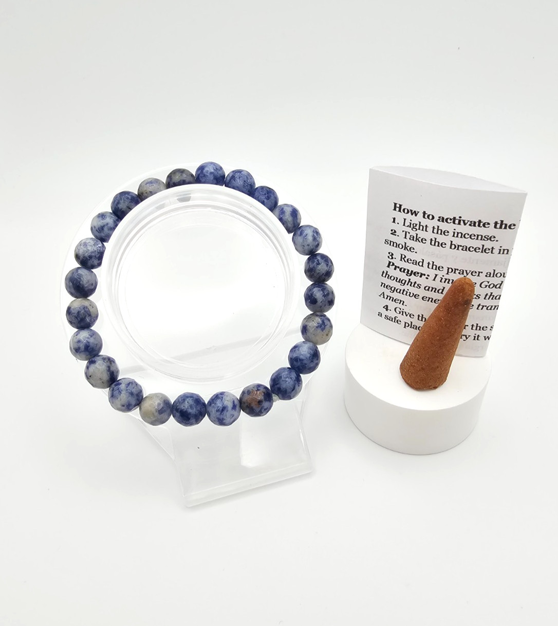 Pulsera Cuarzo Lapizlazuli – Lapis lazuli Quartz Bracelet Proteccion contra mal