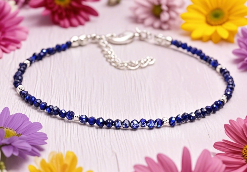 2025HOT Sapphire Bracelet Women Healing Energy Reiki Handmade Birthstone Jewelry