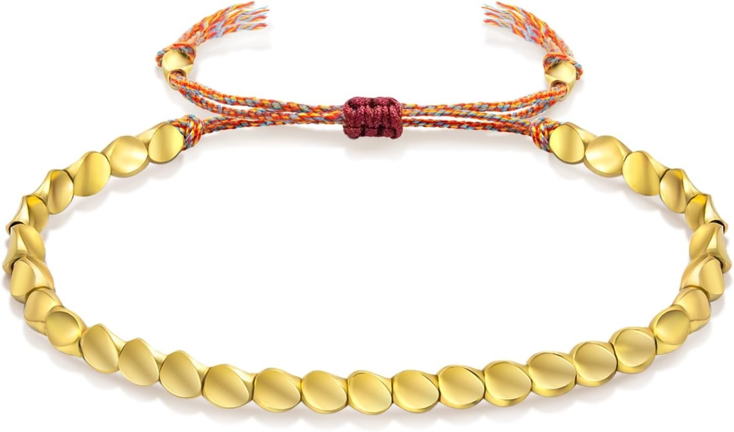 Trendy Handmade Tibetan Copper Bracelet Set – Adjustable Luck-Attracting Jewelry