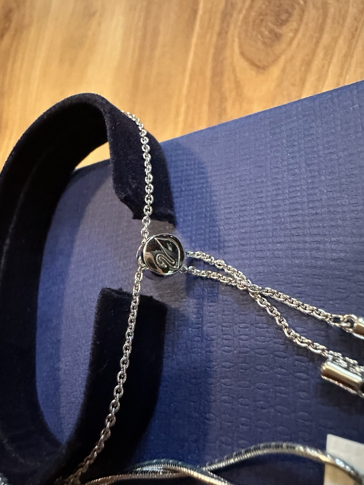 Swarovski Lifelong Bow Slider Bracelet Silver Rhodium Finish NWB ~ FAST SHIPPING