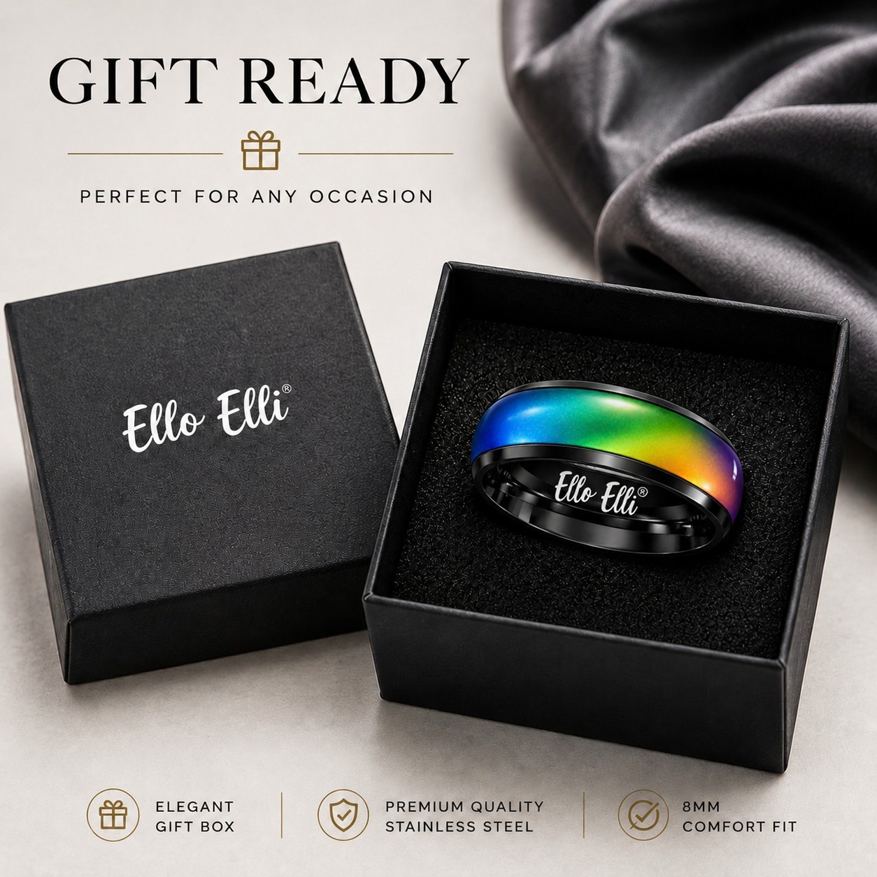 Mood Ring Band Stainless-Steel by Ello Elli™ (Free Shipping!)