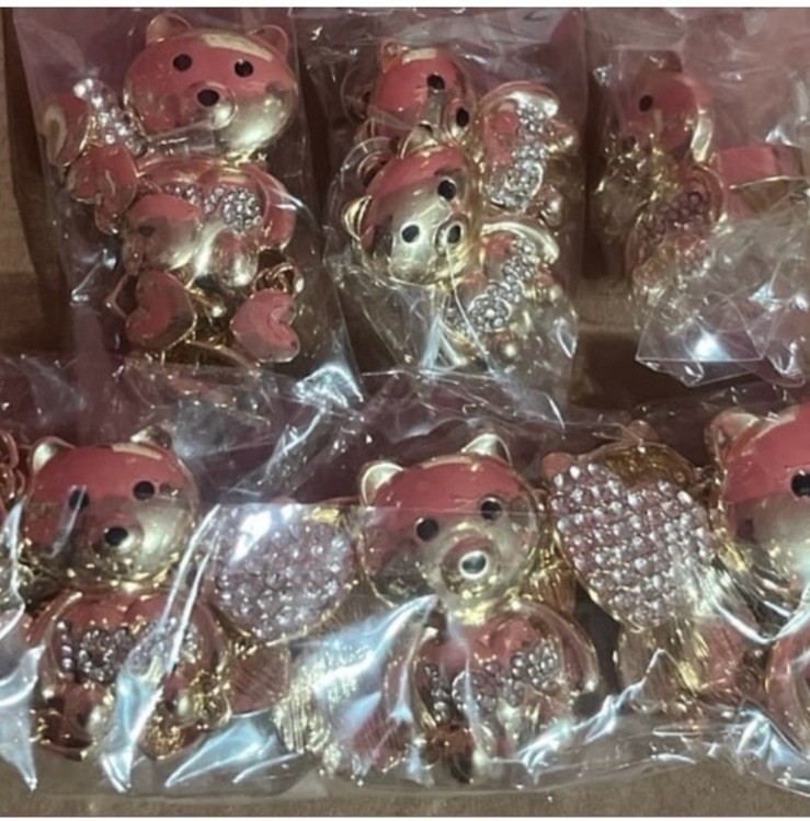 XOXO Gold Plated & Filled Cute Bear Jewelry Set for Women: Bride Bridesmaid