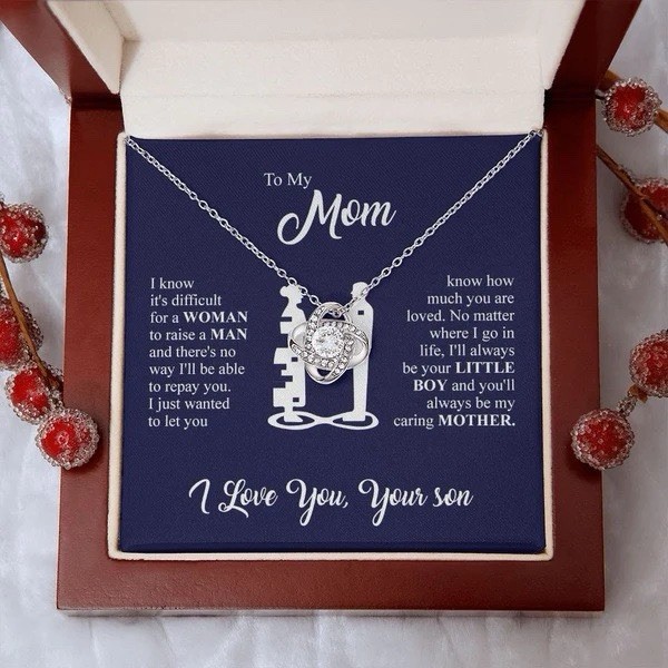 to my mom Love Knot Necklace Meaningful gift mother’s day birthday Christmas