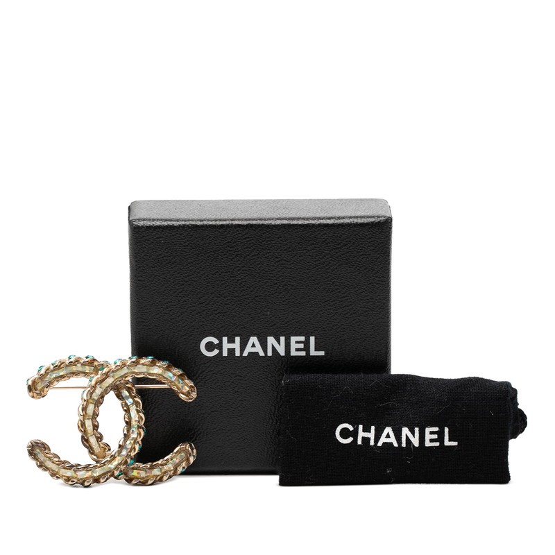 CHANEL COCO Mark Brooch 17P stamp Women 【Used】