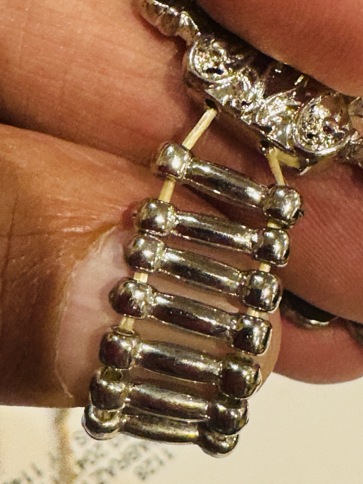 Silver Color Long Ring Stretch Size 8+