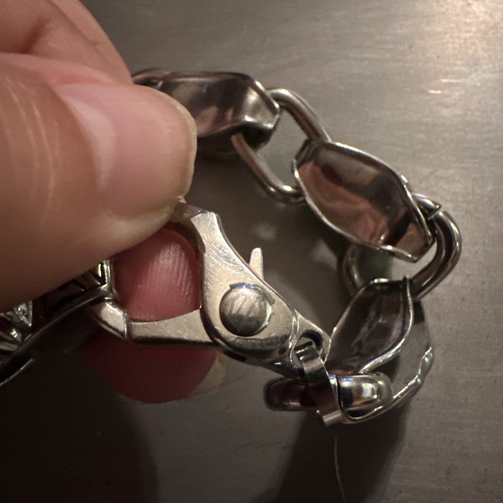Men’s Harley-Davidson Willie G Skull MOD B&S Logo Link Bracelet Stainless 9.5 In
